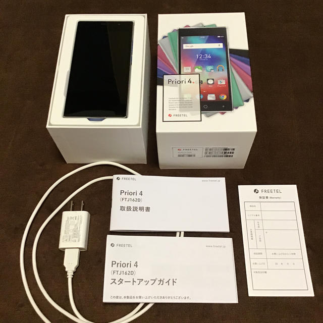 スマートフォン　FREETEL Priori4  SIM FREE  美品 スマホ/家電/カメラのスマートフォン/携帯電話(スマートフォン本体)の商品写真