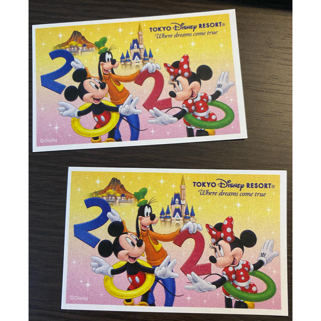 Disney(ディズニー)のディズニー　ペアチケット チケットの施設利用券(遊園地/テーマパーク)の商品写真