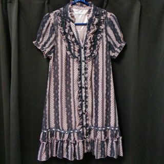 アクシーズファム(axes femme)の☆axes femme　黒レース　シフォンワンピース☆(ひざ丈ワンピース)