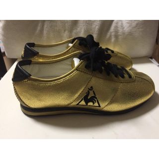 ルコックスポルティフ(le coq sportif)の新品 ルコックスポルティフ スニーカー ゴールド ブラック(スニーカー)