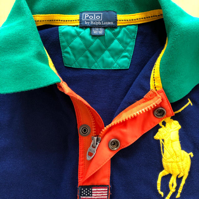 POLO RALPH LAUREN(ポロラルフローレン)のラルフローレン　ポロシャツ　ビッグポニー　男の子　青　160㎝   キッズ/ベビー/マタニティのキッズ服男の子用(90cm~)(Tシャツ/カットソー)の商品写真