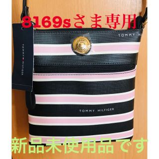 トミーヒルフィガー(TOMMY HILFIGER)の【新品未使用】Tommy Hilfiger ショルダーバッグ　黒×ピンク(ショルダーバッグ)