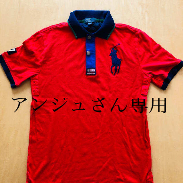 POLO RALPH LAUREN(ポロラルフローレン)のラルフローレン　ビッグポニー　ポロシャツ　赤　160㎝  子供　 キッズ/ベビー/マタニティのキッズ服男の子用(90cm~)(Tシャツ/カットソー)の商品写真