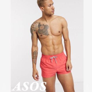 エイソス(asos)のASOS スイムショーツ コーラル ピンク(水着)