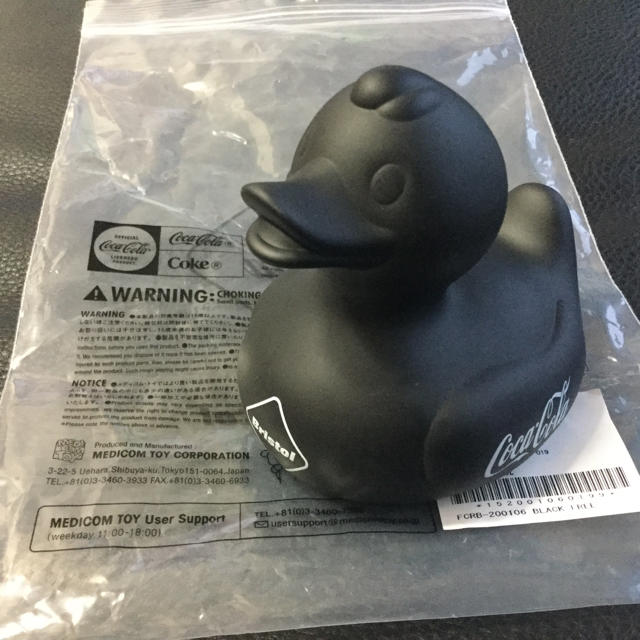 新品 FCRB COCA-COLA RUBBER DUCK ラバーダック 黒