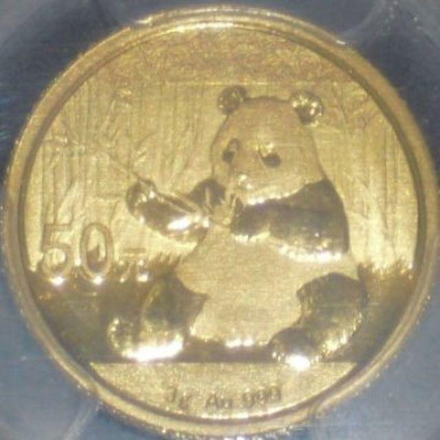 貨幣★中国★２０１７年 PＣＧＳＭＳ６９ ファ-ストストライク パンダ純金貨５０元