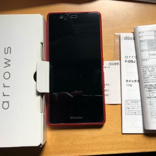 アローズ(arrows)のSIMロック解除　arrowsBe F-05J  Red 16GB docomo(スマートフォン本体)