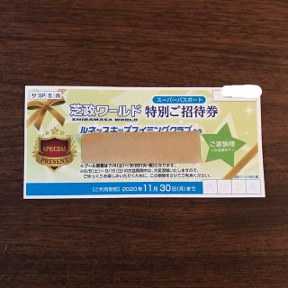 芝政ワールド　スーパーパスポート　5名様分(プール)