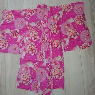 ユニクロ(UNIQLO)のユニクロ浴衣 100～110くらい ピンク ガール(甚平/浴衣)