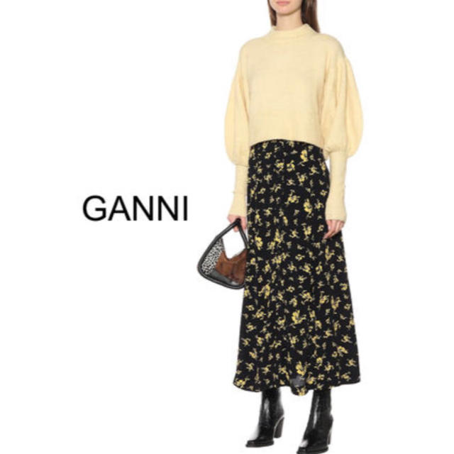 ☆新品☆【GANNI】フローラル CREPE ロング スカート - ロングスカート