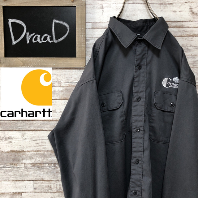 carhartt(カーハート)の【古着】カーハート ワンポイントロゴ オーバーサイズ ワークシャツ XL メンズのトップス(シャツ)の商品写真