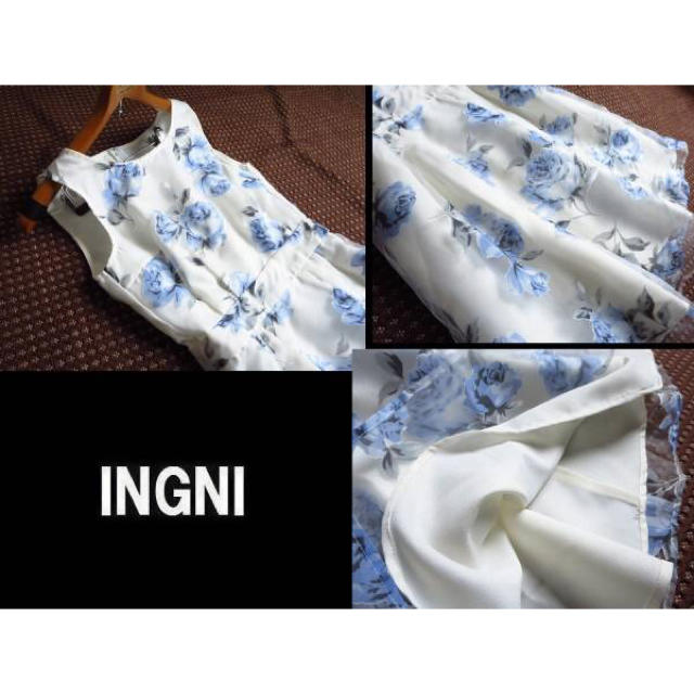 INGNI(イング)の新品INGNI花柄オーガンジーF＆FOP レディースのワンピース(ひざ丈ワンピース)の商品写真