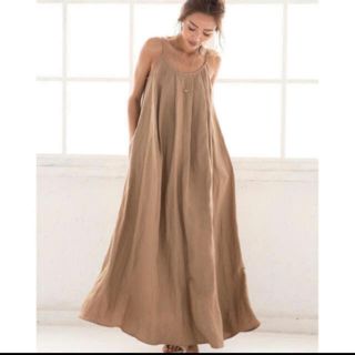 アリシアスタン(ALEXIA STAM)の限定価格　Linen Summer Maxi Dress Mocha(ロングワンピース/マキシワンピース)