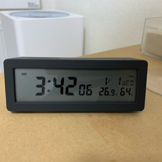 ムジルシリョウヒン(MUJI (無印良品))の無印良品　デジタル電波時計　ブラック(置時計)