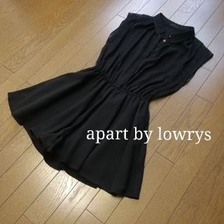 アパートバイローリーズ(apart by lowrys)のapart by lowrys オールインワン 黒(オールインワン)