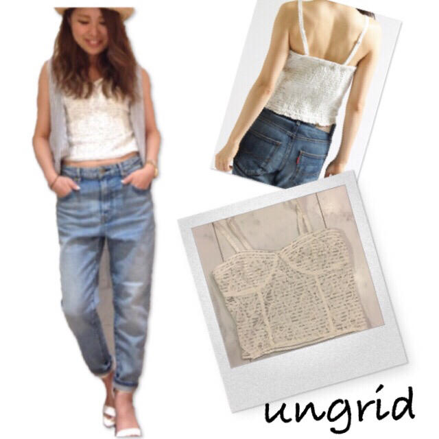 Ungrid(アングリッド)のungrid♡ スカラップレースビスチェ レディースのトップス(ベアトップ/チューブトップ)の商品写真