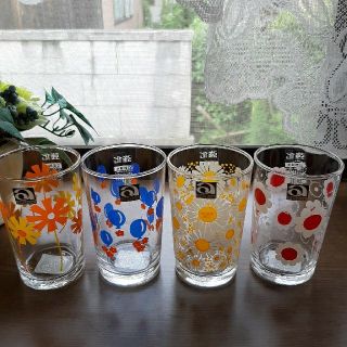 レトログラス　アデリア　復刻版　4個セット(グラス/カップ)