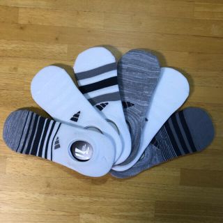 アディダス(adidas)のadidas レディースショートソックス 6P グレー系(ソックス)