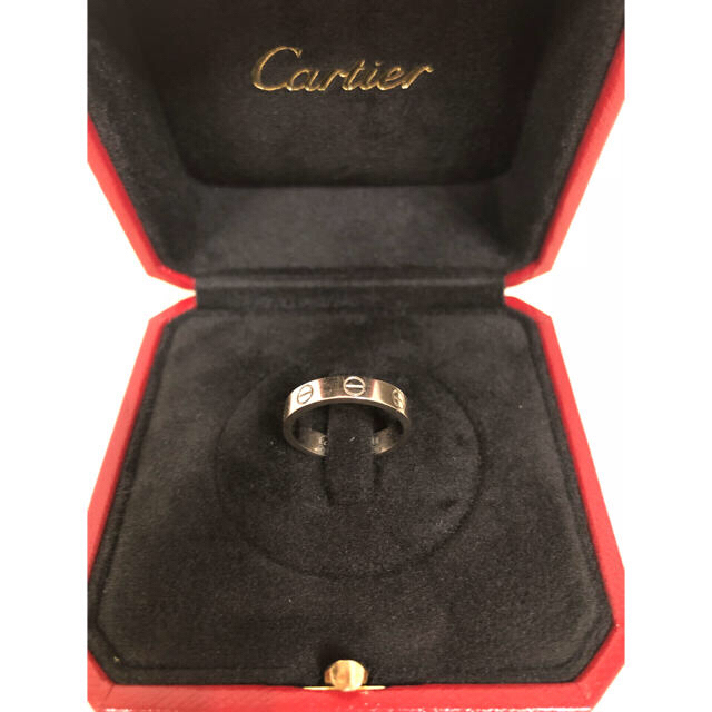 格安新品 Cartier 8号 k18WG ミニラブリング カルティエ - リング(指輪)