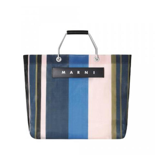 MARNI マルニ　フラワーカフェ　ストライプバッグ