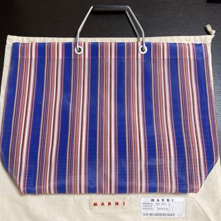 【未使用】MARNI  マルニ　ストライプバッグ　ネイビー