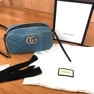 グッチ(Gucci)のグッチ☆GUCCI☆ショルダーバッグ☆マーモント☆デニム(ショルダーバッグ)