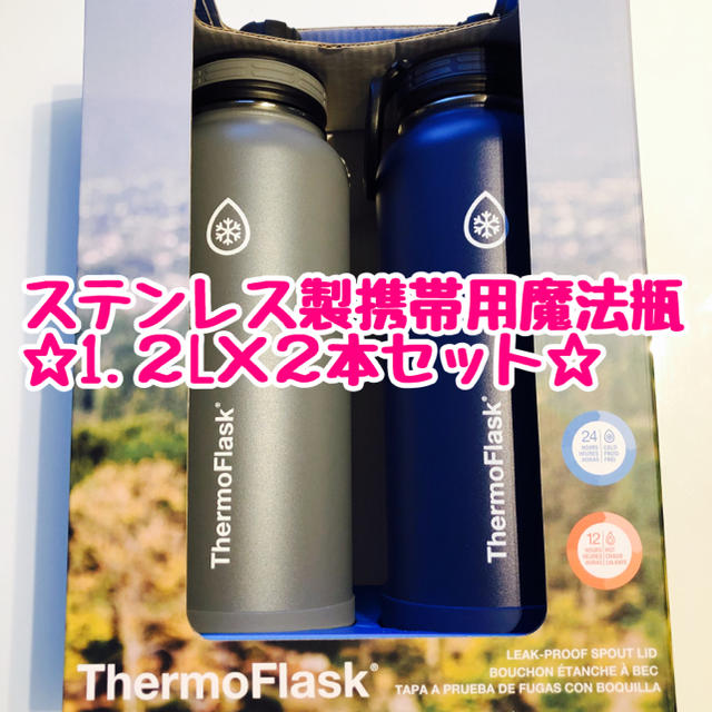 コストコ(コストコ)のコストコ　サーモフラスク❤️大容量1.2L×２本セット インテリア/住まい/日用品のキッチン/食器(弁当用品)の商品写真