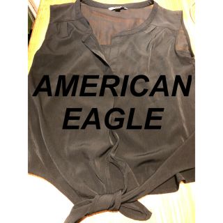 アメリカンイーグル(American Eagle)のブラック ノースリーブ ブラウス(シャツ/ブラウス(半袖/袖なし))