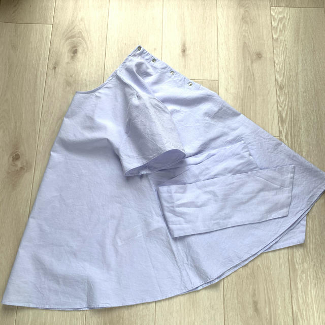 ZARA(ザラ)のZARA コットン ブラウス 幅広リボン レディースのトップス(シャツ/ブラウス(半袖/袖なし))の商品写真