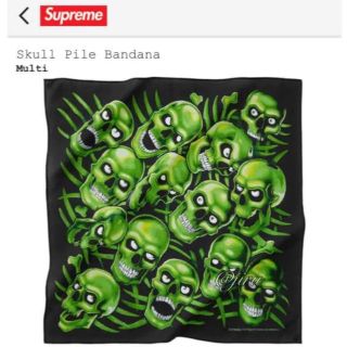 シュプリーム(Supreme)のSupreme Skull Pile Bandana 18SSの出品です。(バンダナ/スカーフ)