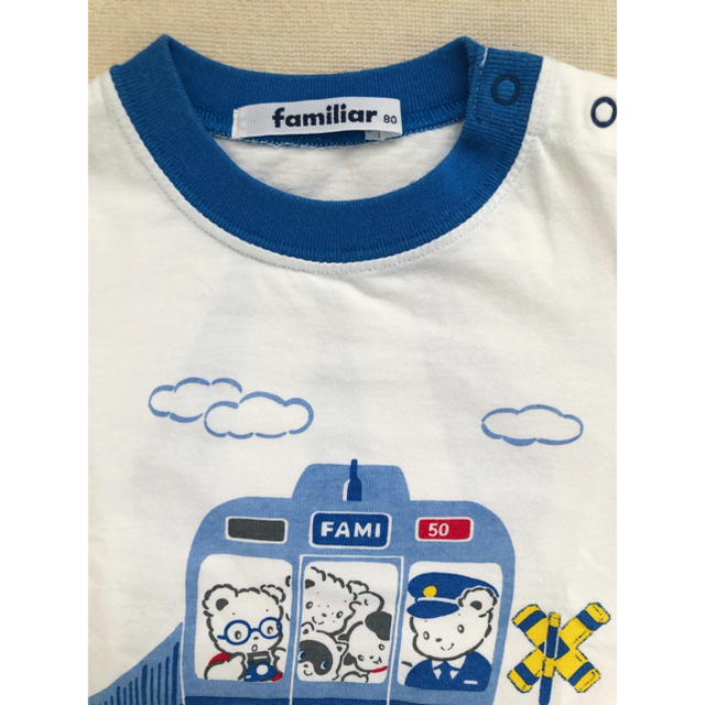 familiar(ファミリア)のファミリア  familiar お話しTシャツ 80 美品 キッズ/ベビー/マタニティのベビー服(~85cm)(Ｔシャツ)の商品写真