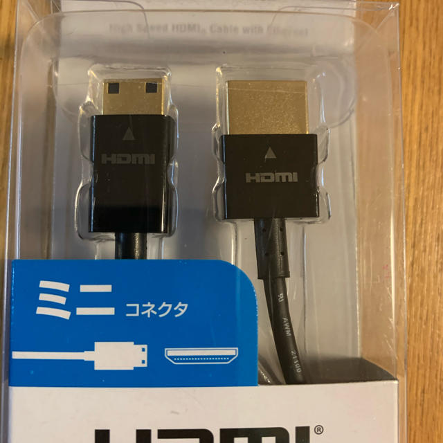 ELECOM(エレコム)のELECOM DH-HD14SSM20BK エレコム　HDMI ミニ　新品未開封 スマホ/家電/カメラのテレビ/映像機器(映像用ケーブル)の商品写真