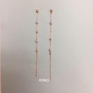 イエナ(IENA)のパールピンクゴールドチェーンピアス ユナイテッドアローズ イエナ プラージュ(ピアス)