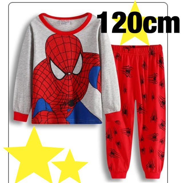 スパイダーマン  パジャマ　長袖　120 キッズ/ベビー/マタニティのキッズ服男の子用(90cm~)(パジャマ)の商品写真