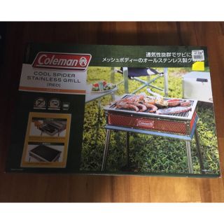 コールマン(Coleman)のColeman  クールスパイダー  ステンレスグリル（レッド） BBQ コンロ(ストーブ/コンロ)