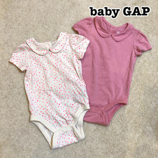 ベビーギャップ(babyGAP)の【送料無料】baby GAP ロンパース 2枚セット 女の子 ガール 襟付き(ロンパース)