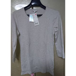 ユニクロ(UNIQLO)の新品未使用 ユニクロ プレミアムコットン クルーネックTシャツ(七分袖)(Tシャツ(長袖/七分))