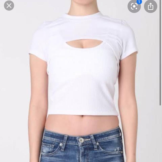 GYDA(ジェイダ)のgyda レイヤードショートtシャツ　 レディースのトップス(Tシャツ(半袖/袖なし))の商品写真