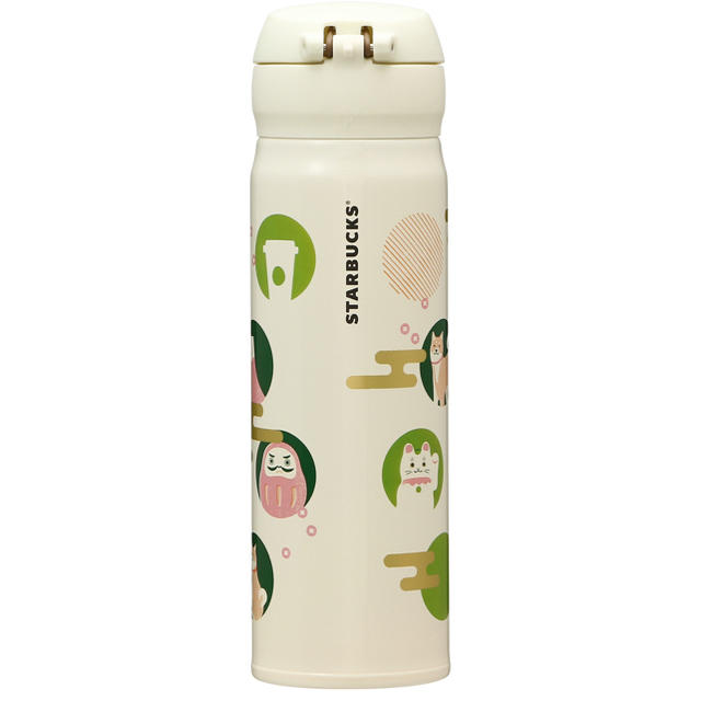 Starbucks Coffee(スターバックスコーヒー)の【新品未使用】ハンディーステンレスボトルアイコンズグリーン500ml インテリア/住まい/日用品のキッチン/食器(タンブラー)の商品写真