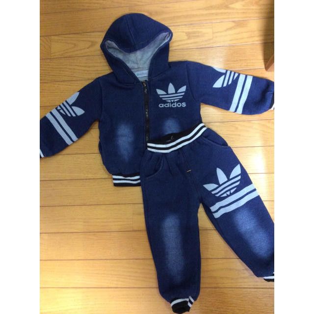 adidas - デニム風adidasセットアップの通販 by a's shop|アディダス