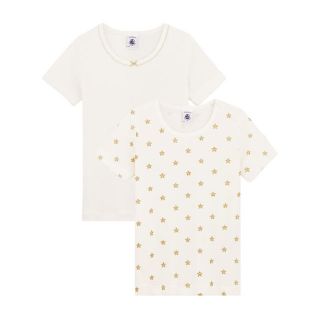 プチバトー(PETIT BATEAU)のnao☆様専用♡6ans プチバトー プリント半袖Ｔシャツ２枚組_WH(下着)