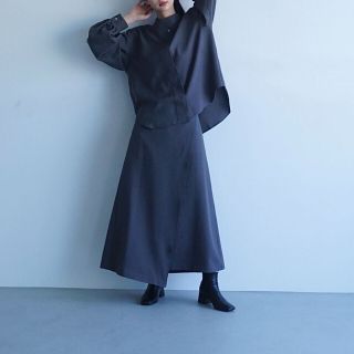 ヤエカ(YAECA)のfoufou  high waist wrap skirt サイズs(ロングスカート)