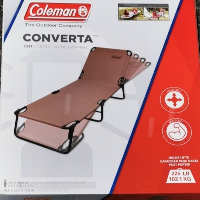 Coleman Converta Cot折りたたみ式リクライニングチェア