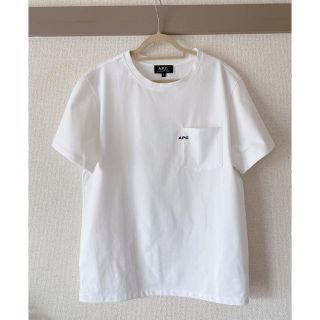 アーペーセー(A.P.C)の完売品☆ A.P.C ロゴ刺繍 ポケット付 Tシャツ メンズS アーペーセー白 (Tシャツ/カットソー(半袖/袖なし))