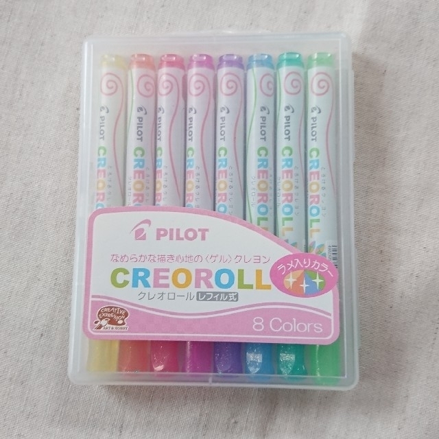 PILOT(パイロット)の【PILOT】クレオロール 8色 ラメ入り♪  エンタメ/ホビーのアート用品(クレヨン/パステル)の商品写真