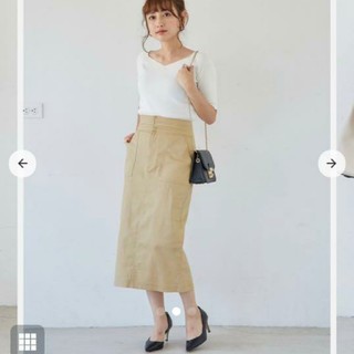 cohina ストレッチチノタイトスカート(ひざ丈スカート)