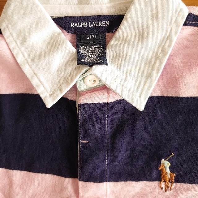 Ralph Lauren(ラルフローレン)の【未使用】RALPH LAUREN☆ラガーシャツ風ワンピース(S 7T) キッズ/ベビー/マタニティのキッズ服女の子用(90cm~)(ワンピース)の商品写真