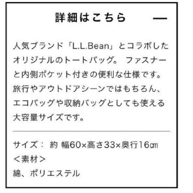 L.L.Bean(エルエルビーン)のマウントレーニア L.L.Bean トートバッグ ビッグトート レディースのバッグ(トートバッグ)の商品写真