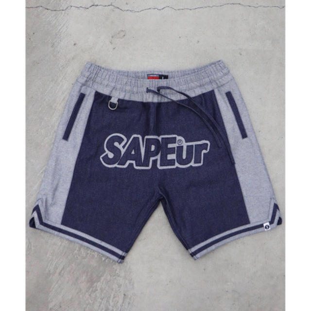 SAPEur サプール denim shorts デニムバスケットショーツ XL リアル