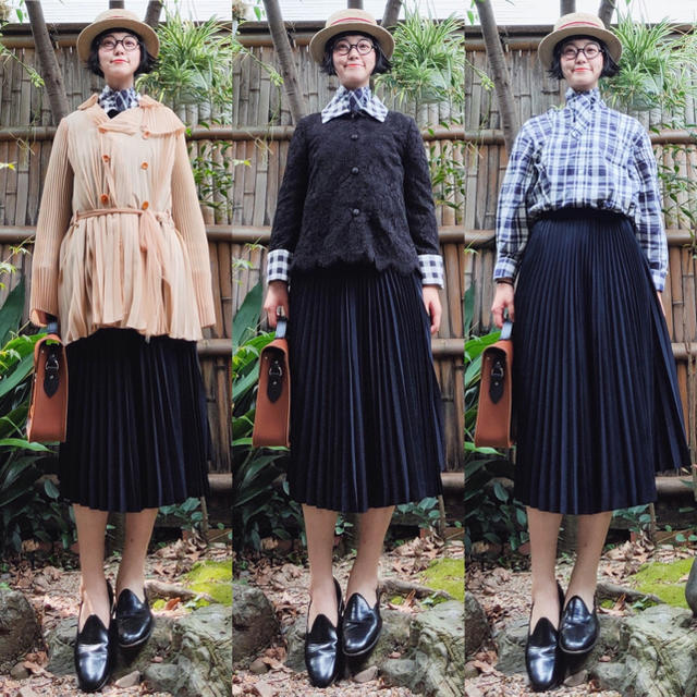 Y's(ワイズ)の日本製 ワイズ ヨウジヤマモト ネイビーウールプリーツ巻きスカートロングスカート レディースのスカート(ロングスカート)の商品写真